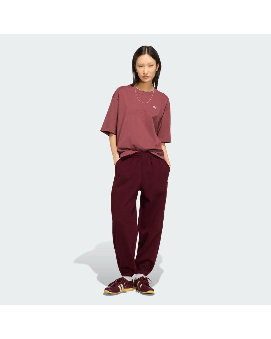 Adidas Red Essentials Boyfriend T-Shirt