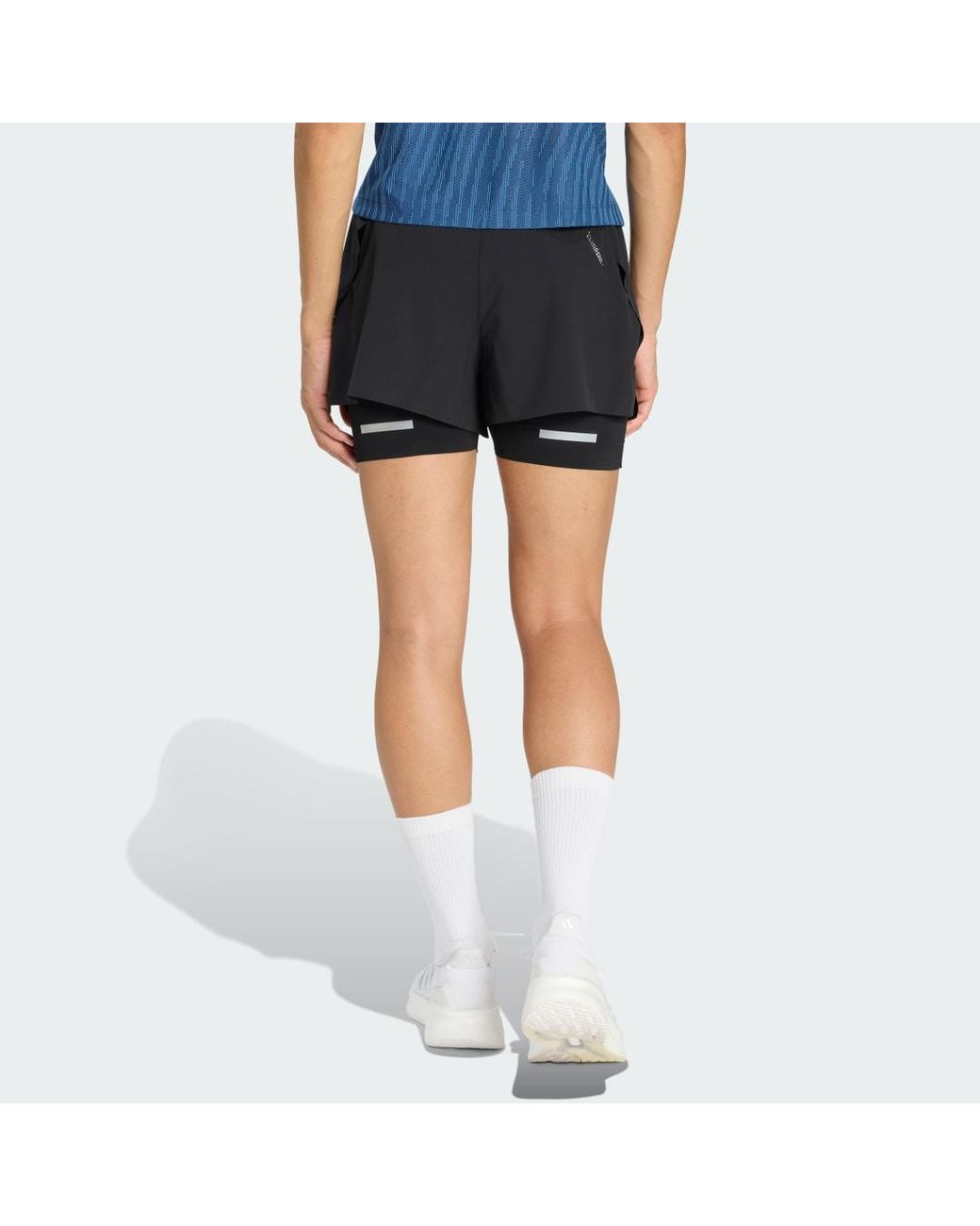 Adidas Blue Adi365 Climacool+ 4 Pocket 2In1 Shorts