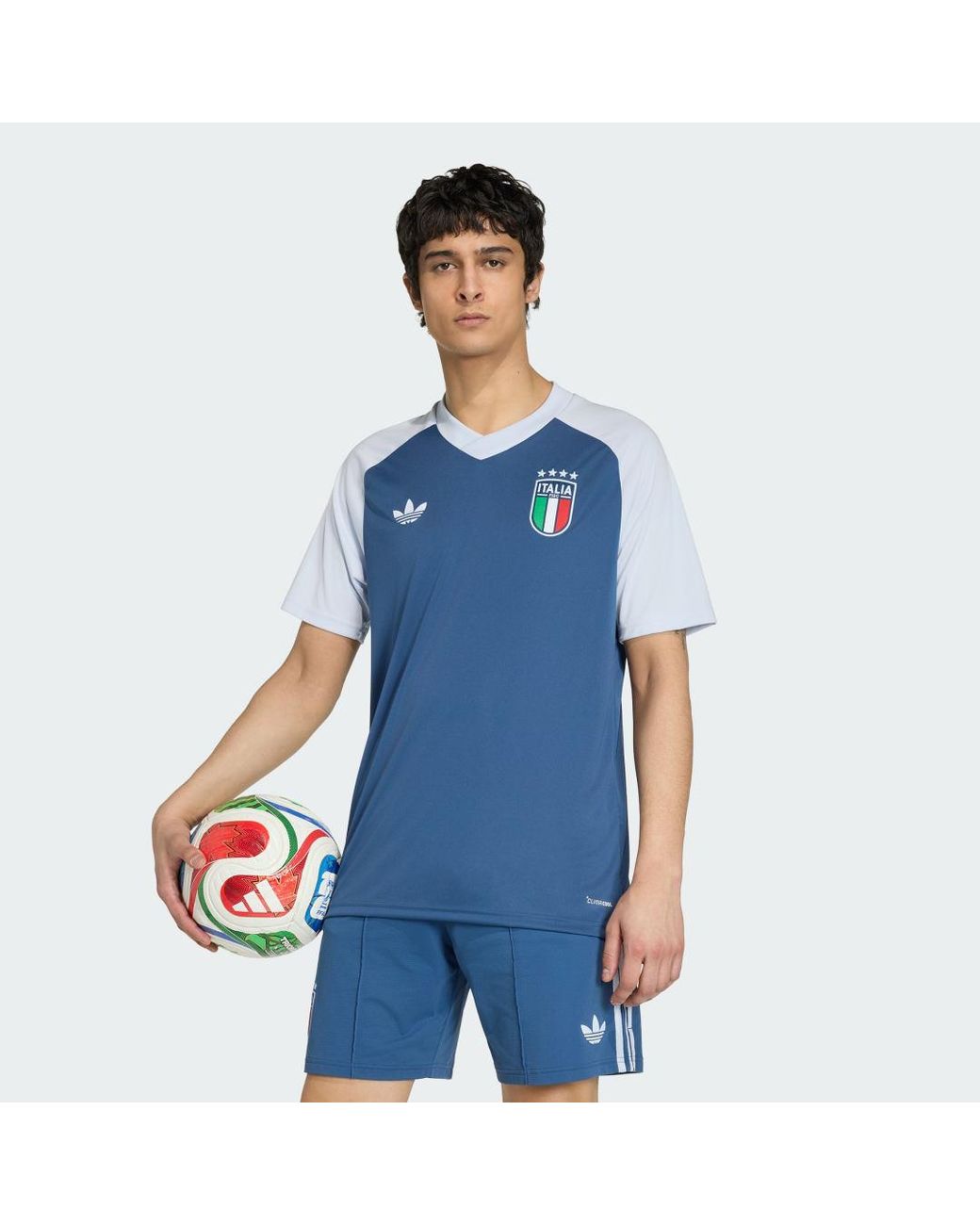 Adidas Blue Italy National Team 2026 Pre-Match Top for men