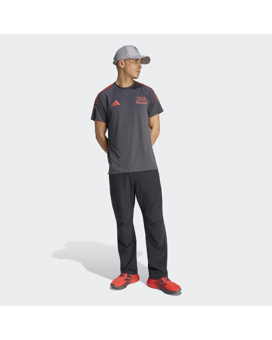 Adidas Gray Motorsport Audi Revolut F1 Team Mechanics Jersey Ke9100 for men