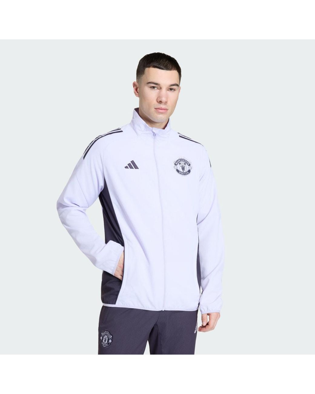 Adidas Blue Manchester United Tiro 25 Competition Presentation Jacket for men