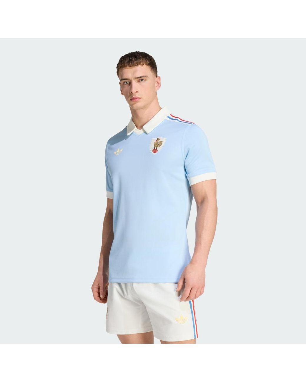 Adidas Blue France Rugby 120 Years Crunch Replica Jersey for men
