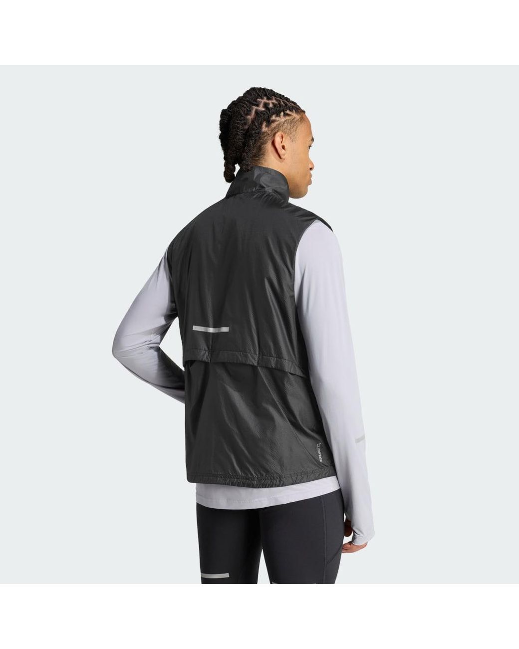 Adidas Black Adi365 Running Warm Vest for men