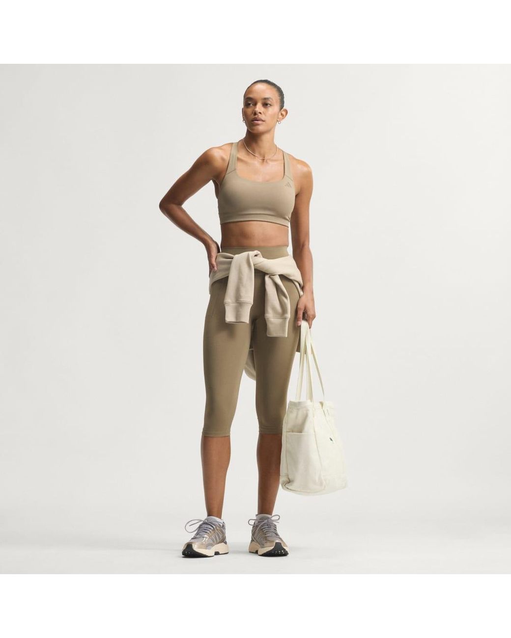 Adidas Green Optime Workout Medium Support Bra