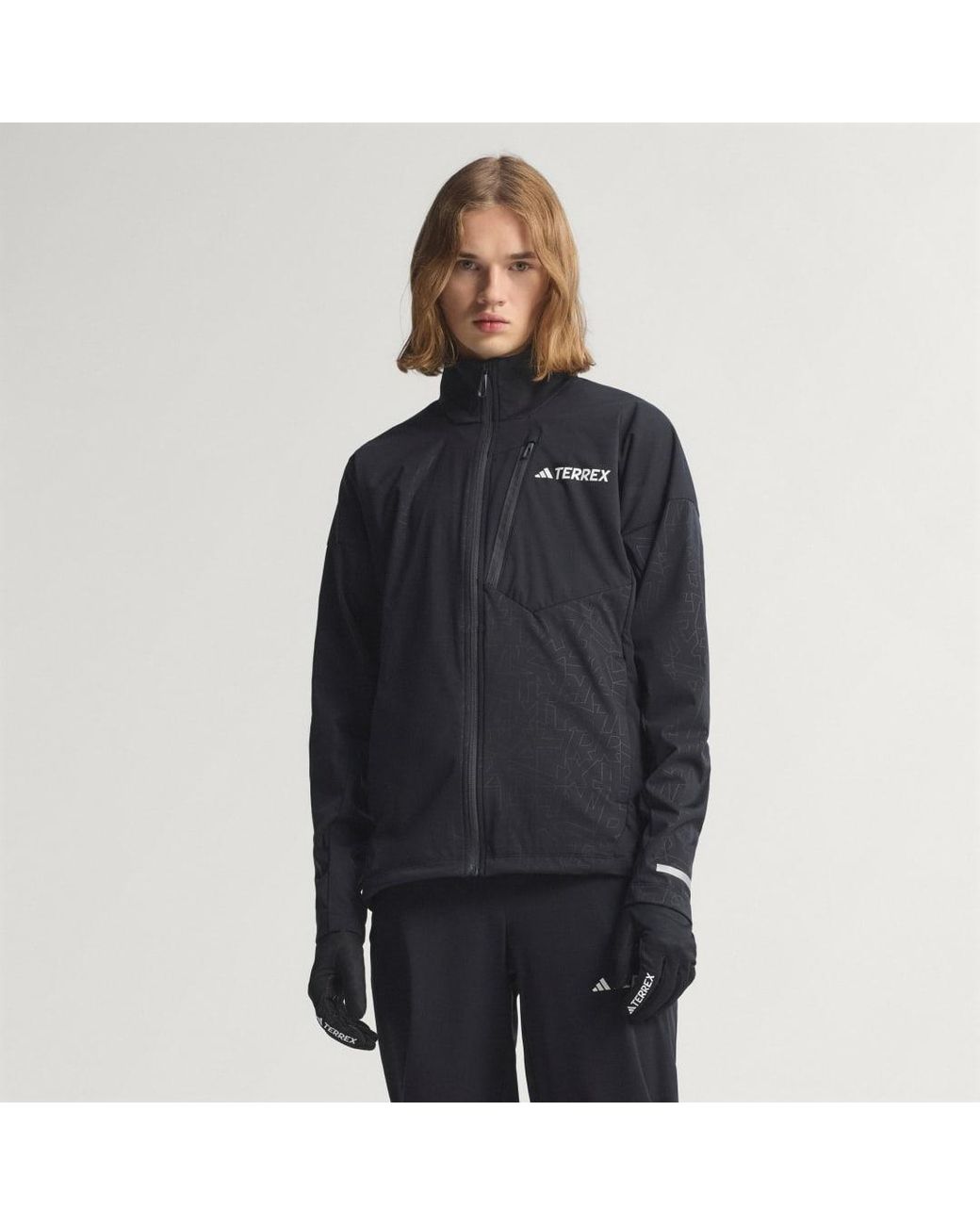 Adidas Blue Terrex Xperior Cross-Country Ski Softshell Jacket for men