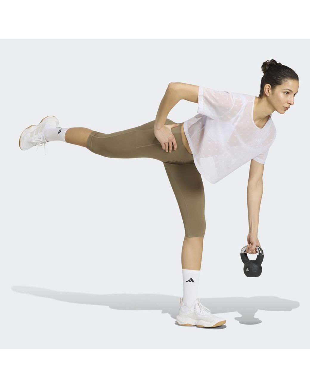 Adidas Multicolor Optime Workout Contour Capri Leggings