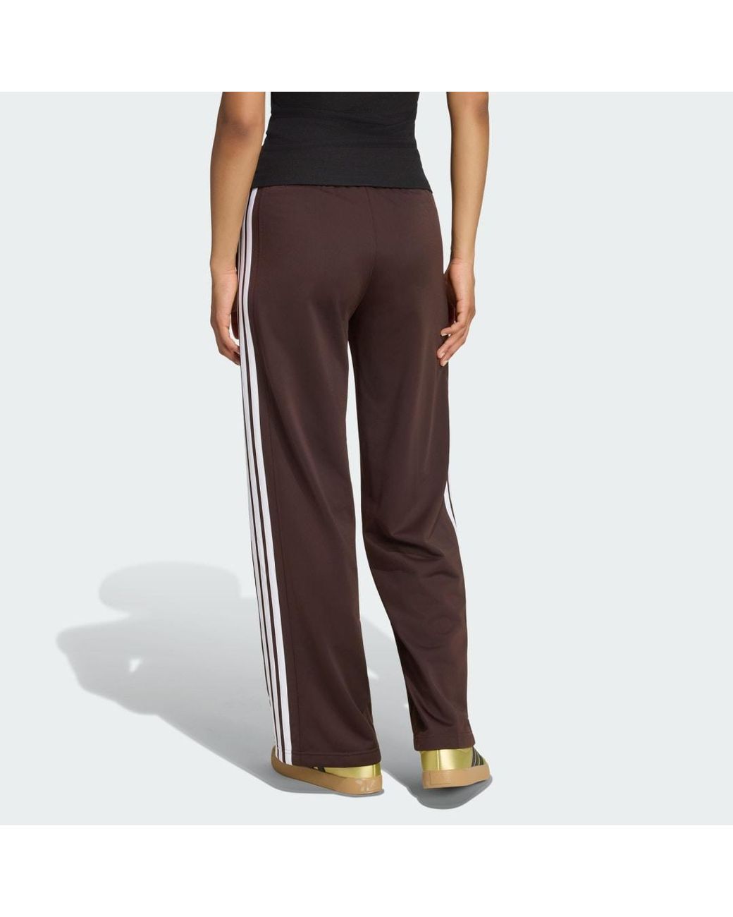 Adidas Brown Dayready Wide Leg Tracksuit Bottoms