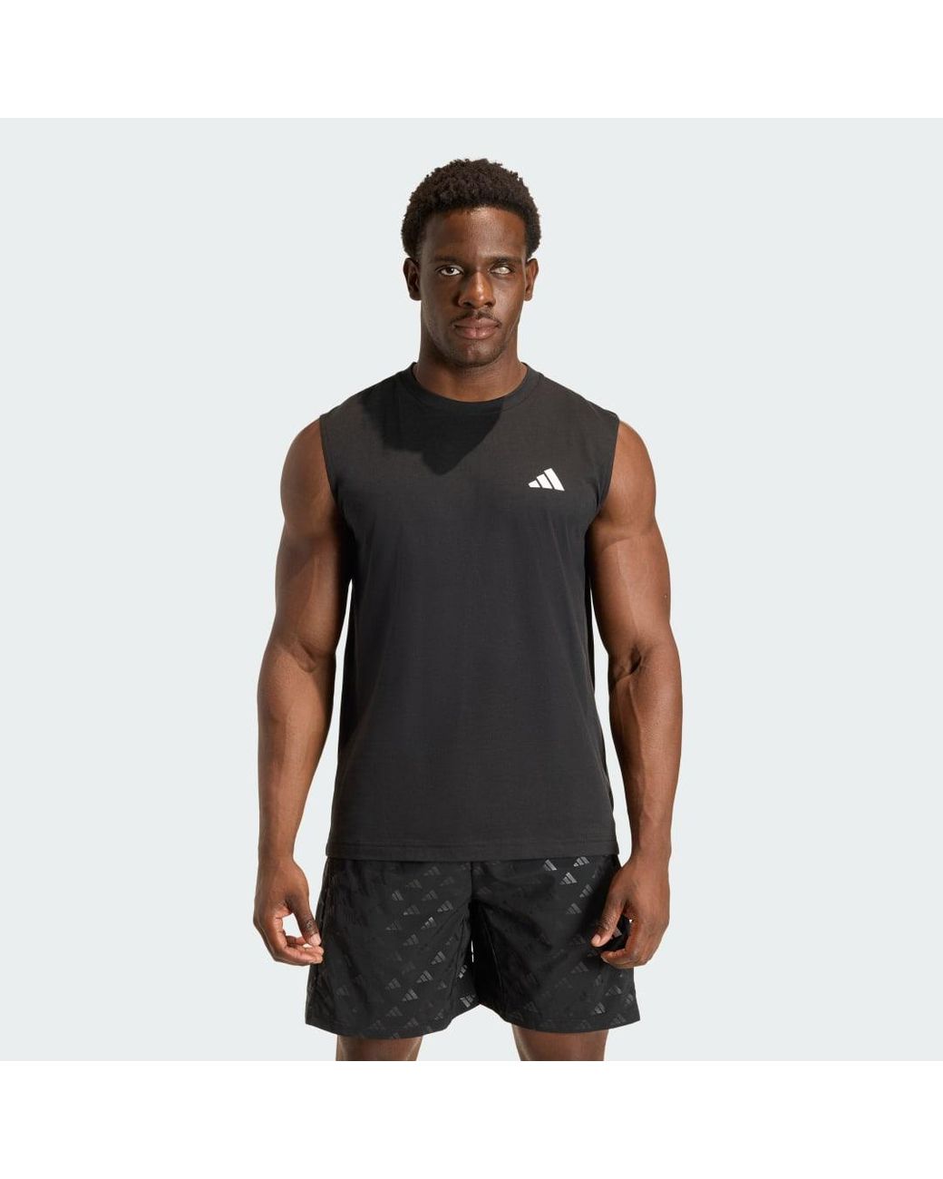 Adidas Originals Black Workout Essentials Feelready Sleeveless T-Shirt for men