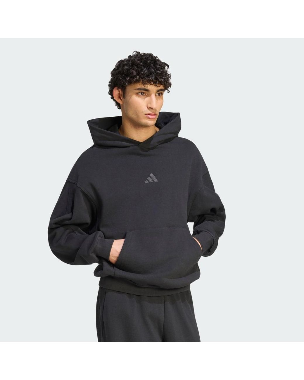 Adidas Black Kit Small Logo Hoodie for men