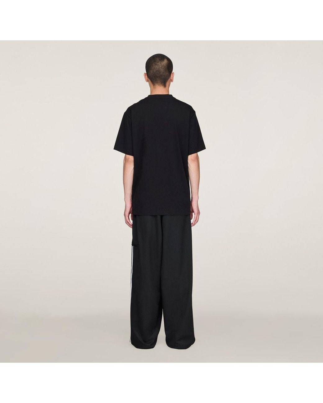 Adidas Black Y-3 Refined Wool Straight Leg Tracksuit Bottoms for men