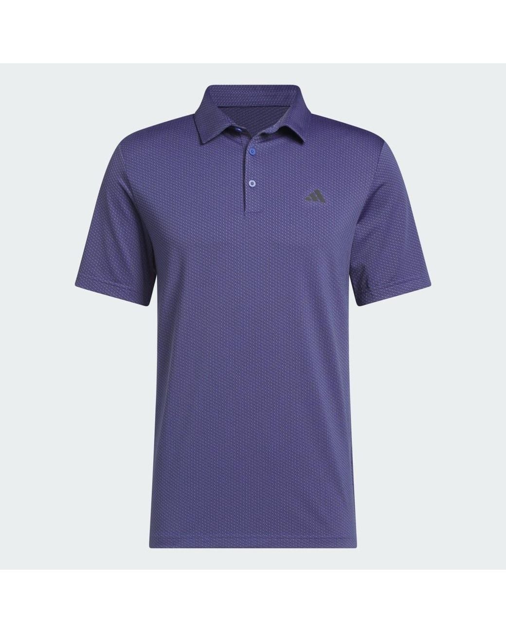 Adidas Purple Performance Textured Polo Shirt for men