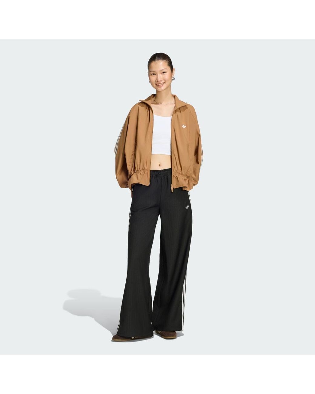 Adidas Black Loose Check Track Pants