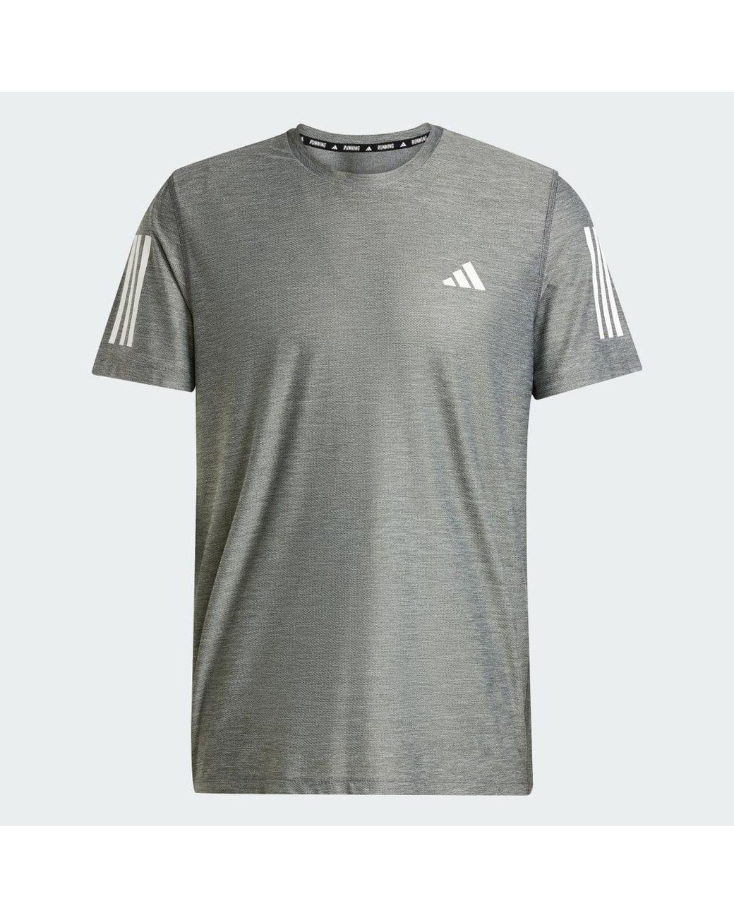 Adidas Gray Own The Run Running T-shirt for men