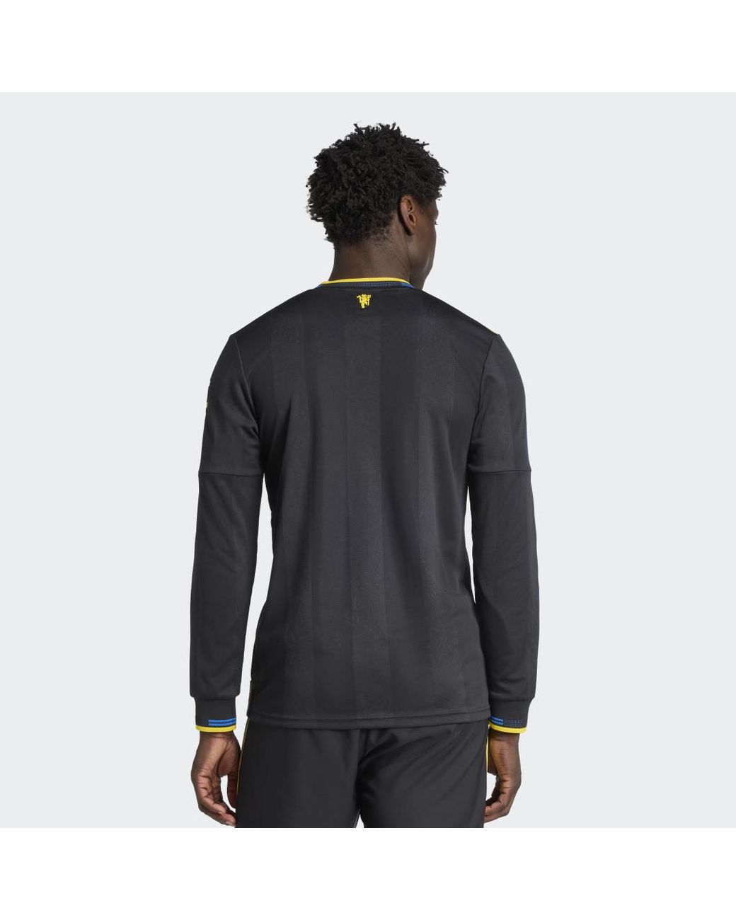 Adidas Black Manchester United 25/26 Long Sleeve Third Authentic Jersey for men