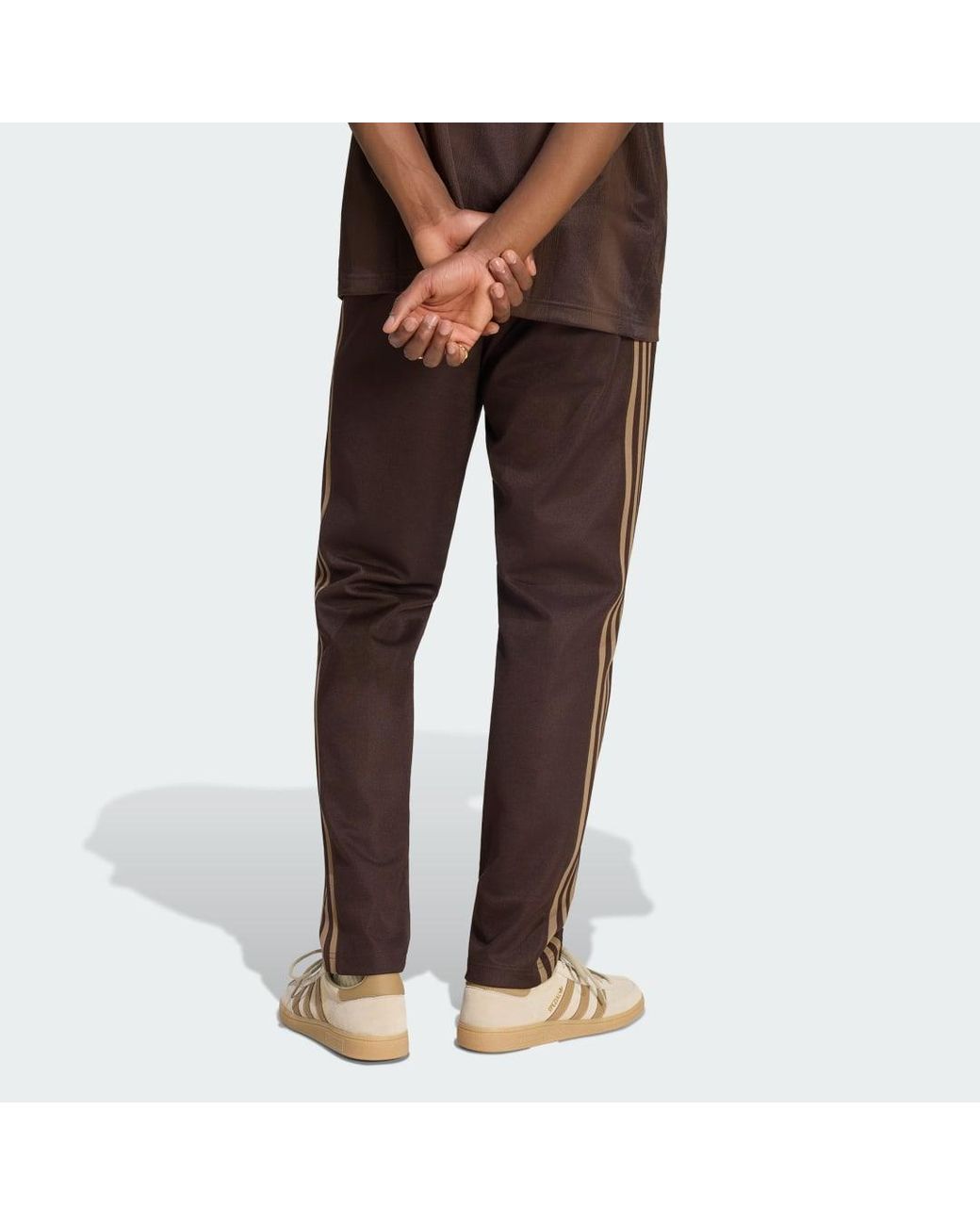 Adidas Brown Beckenbauer Track Pants for men