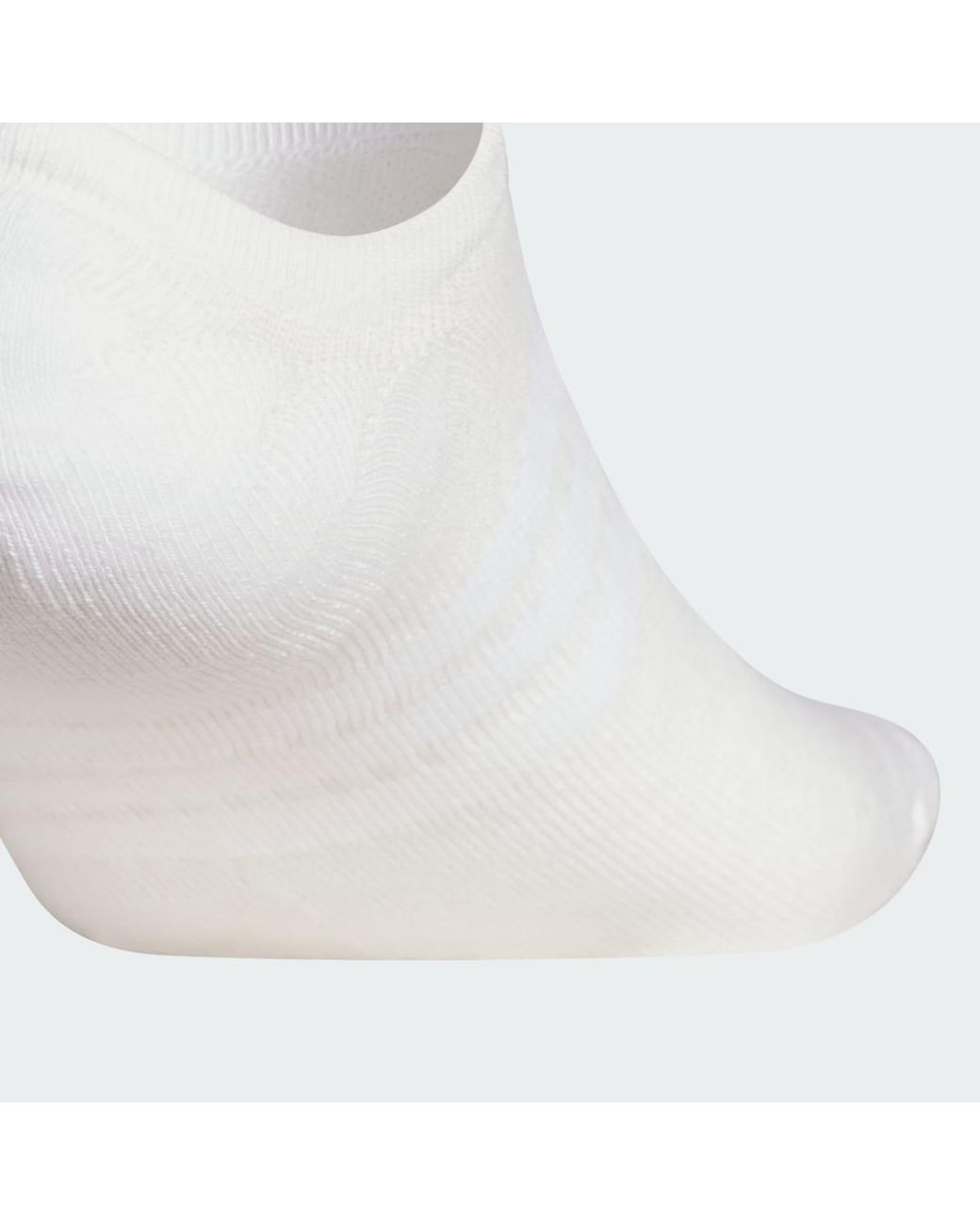 Adidas White Performance 3 Pack No Show Socks