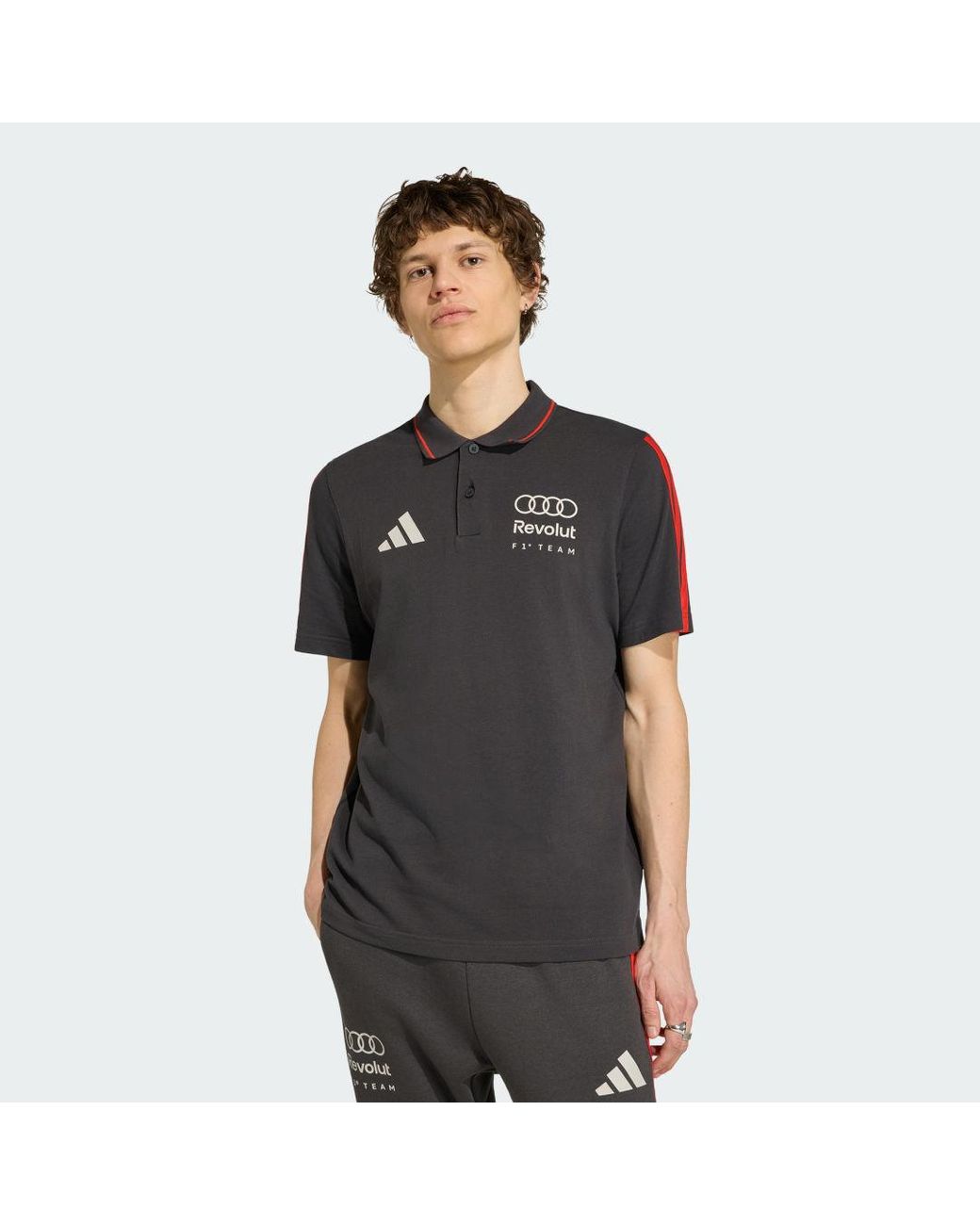 Adidas Black Audi Revolut F1 Team Dna Polo for men