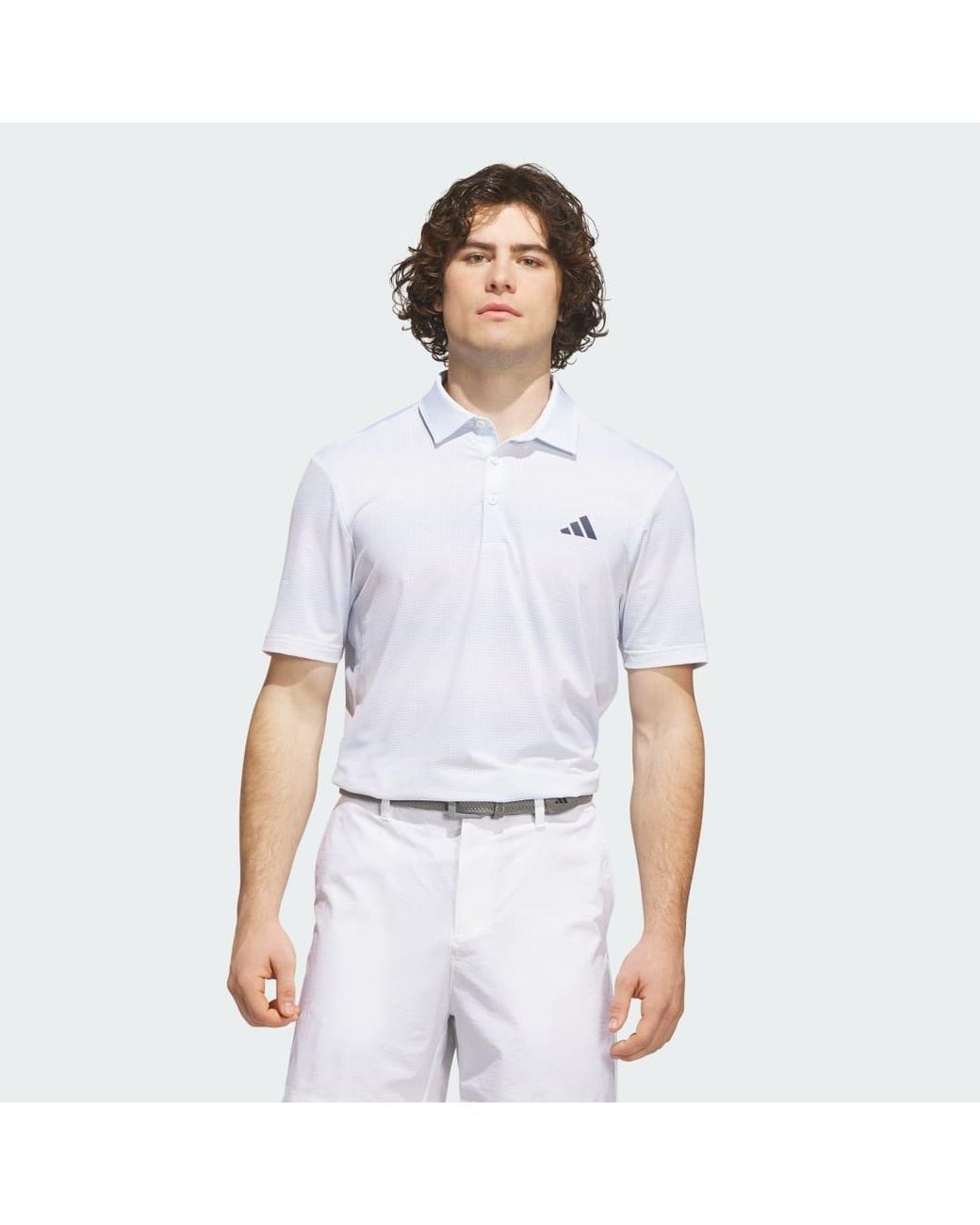 Adidas White Ultimate365 Mesh Climacool Polo Shirt for men