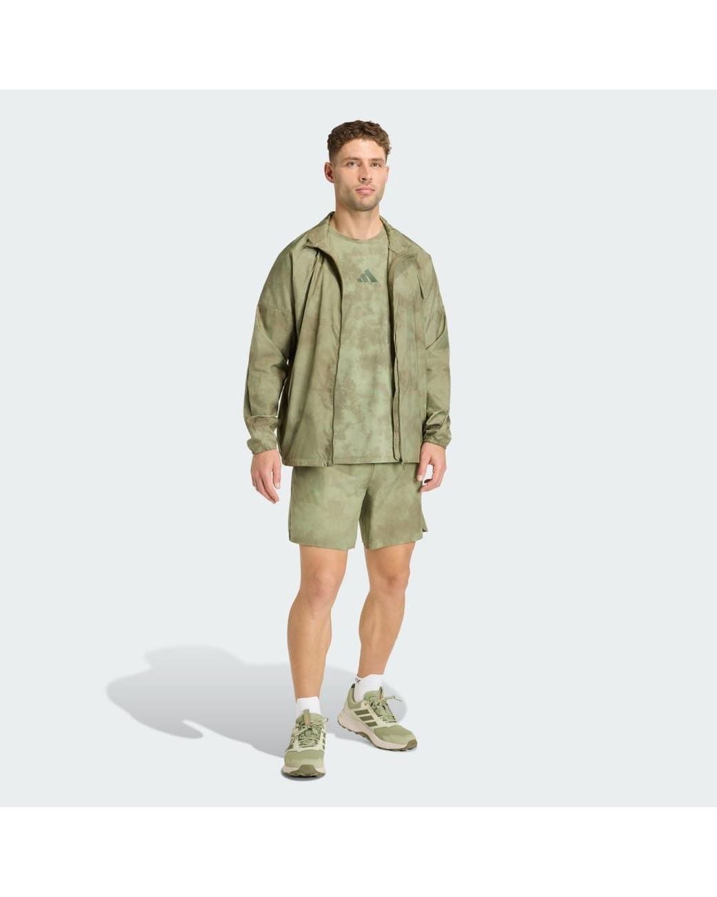 Adidas Green Terrex Multi Spray Dye Clima365 Wind Jacket for men