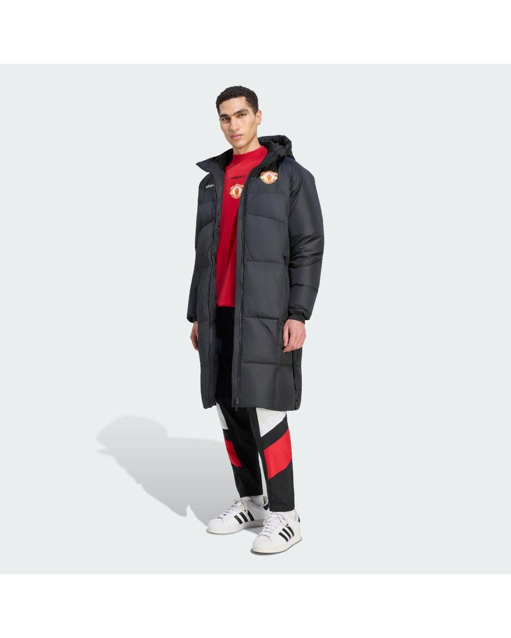 Adidas Black Manchester United Eqt Down Coat for men