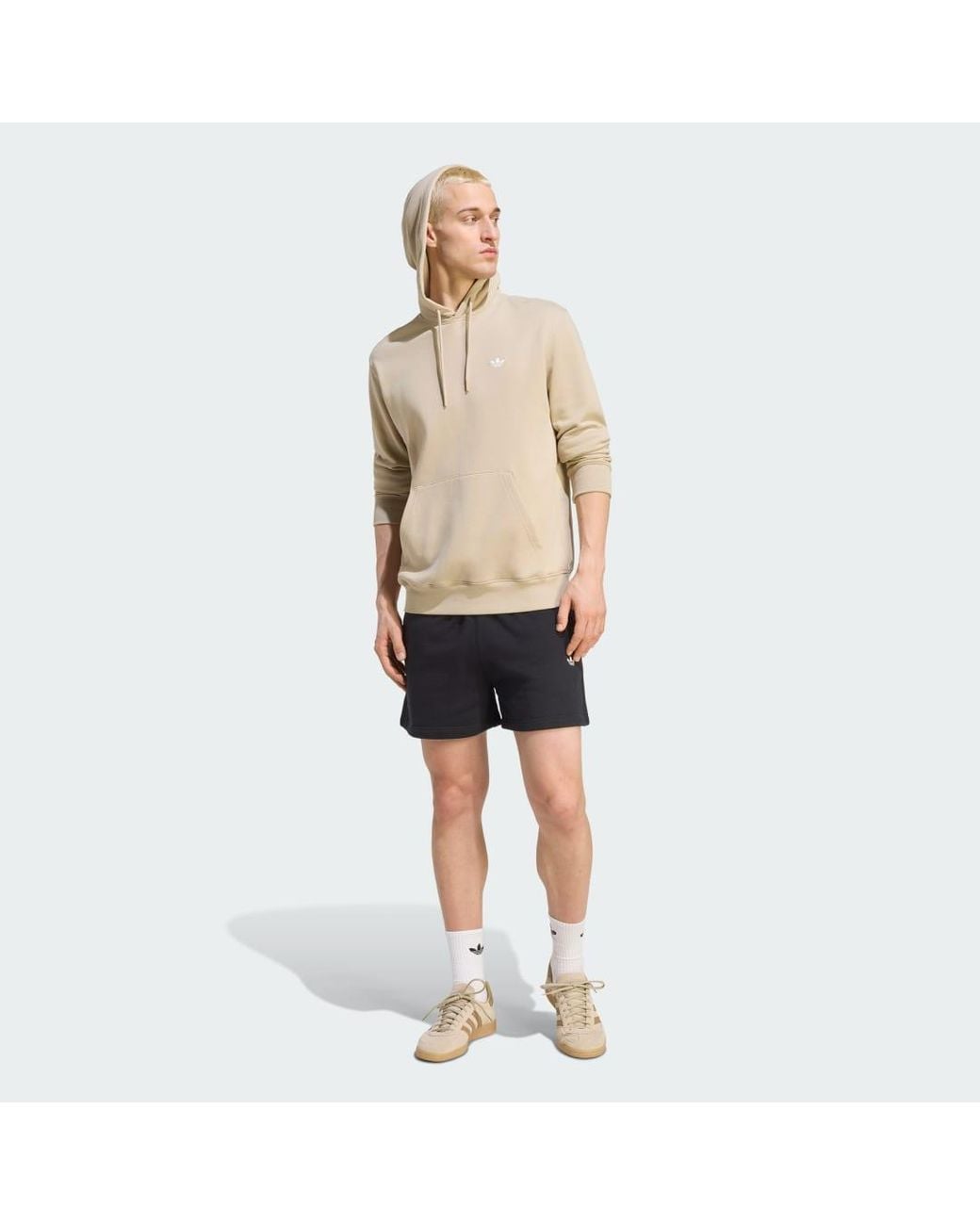 Adidas Natural Trefoil Essentials Hoodie French Terry for men