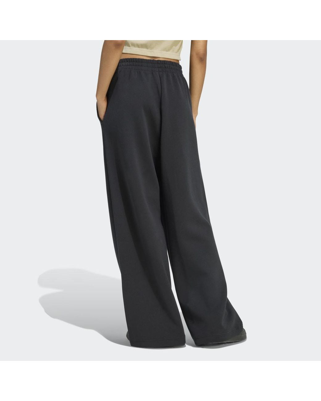 Adidas Black Soft Lux Straight Leg Tracksuit Bottoms