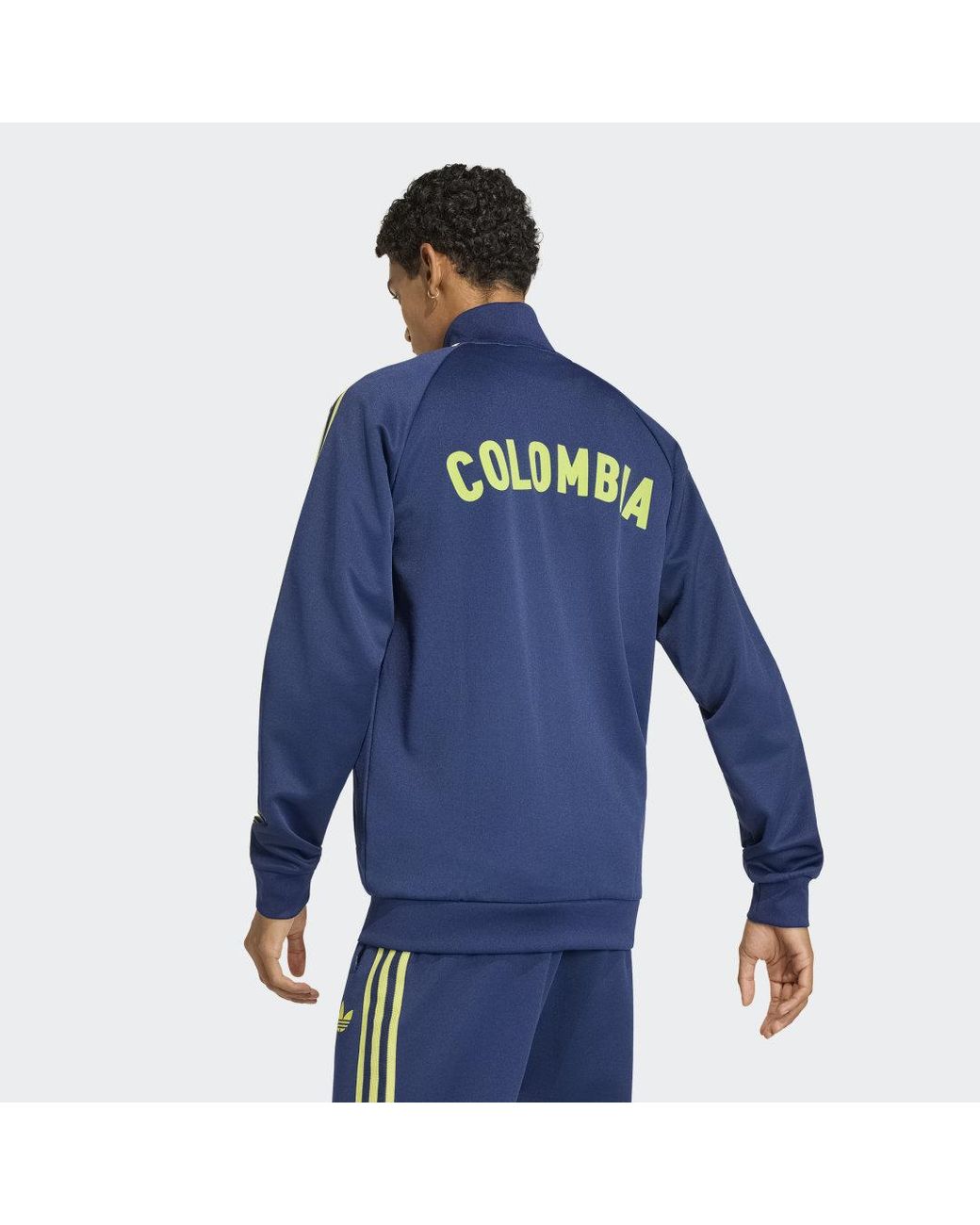 Adidas Originals Blue Colombia National Team Originals Full-Zip Track Jacket for men