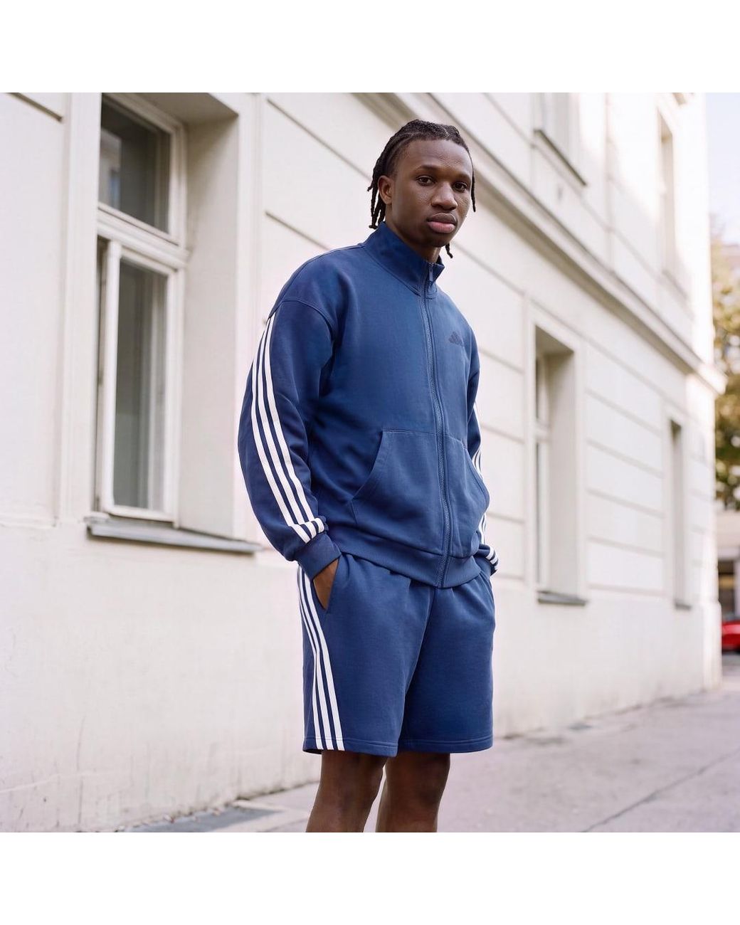 Adidas Originals Blue Kit 3-Stripes Short for men