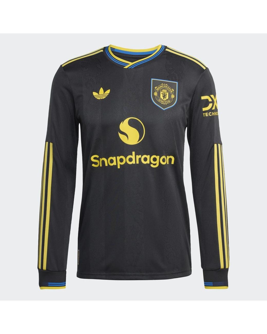 Adidas Black Manchester United 25/26 Long Sleeve Third Authentic Jersey for men