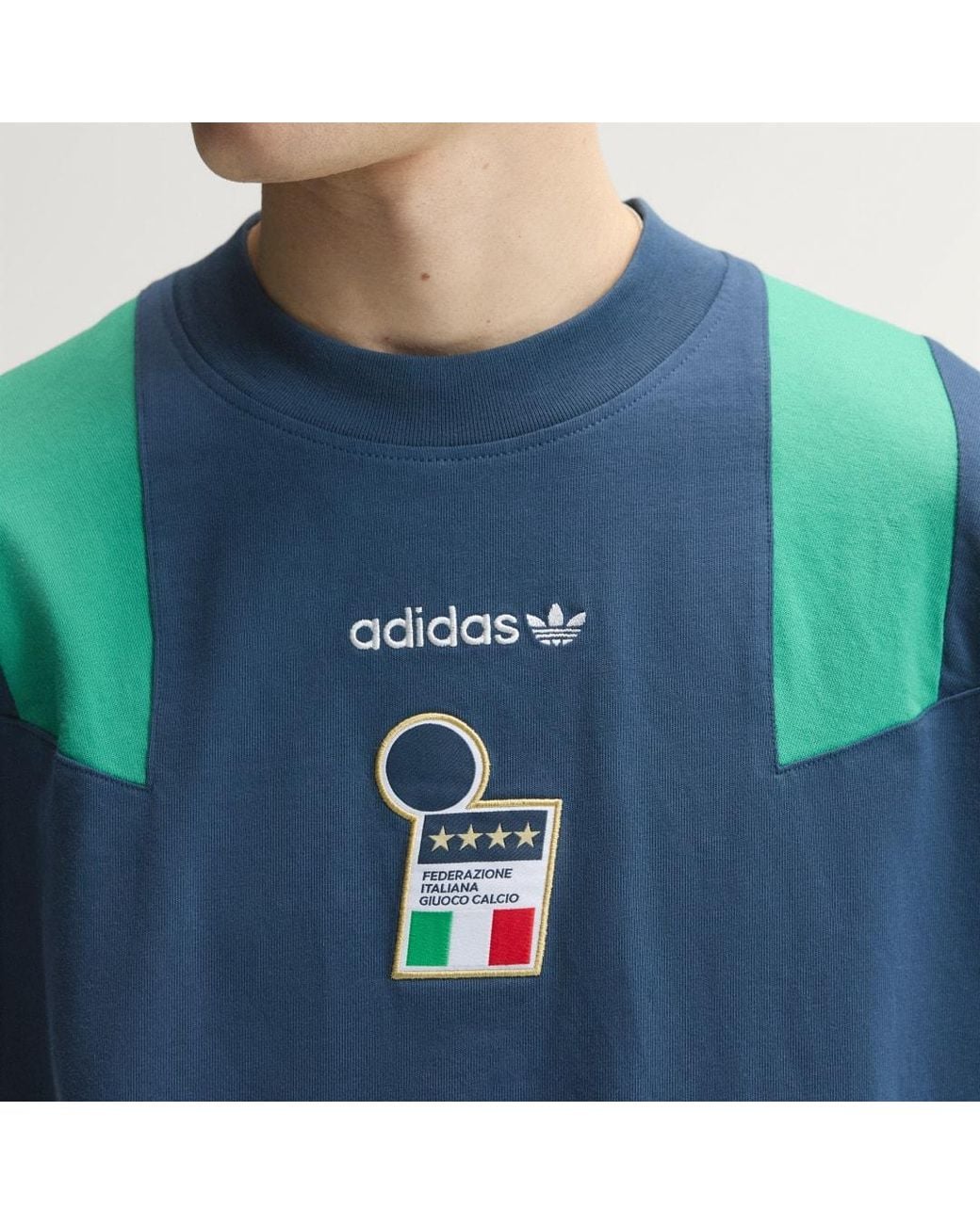 Adidas Blue Italy Eqt T-Shirt for men