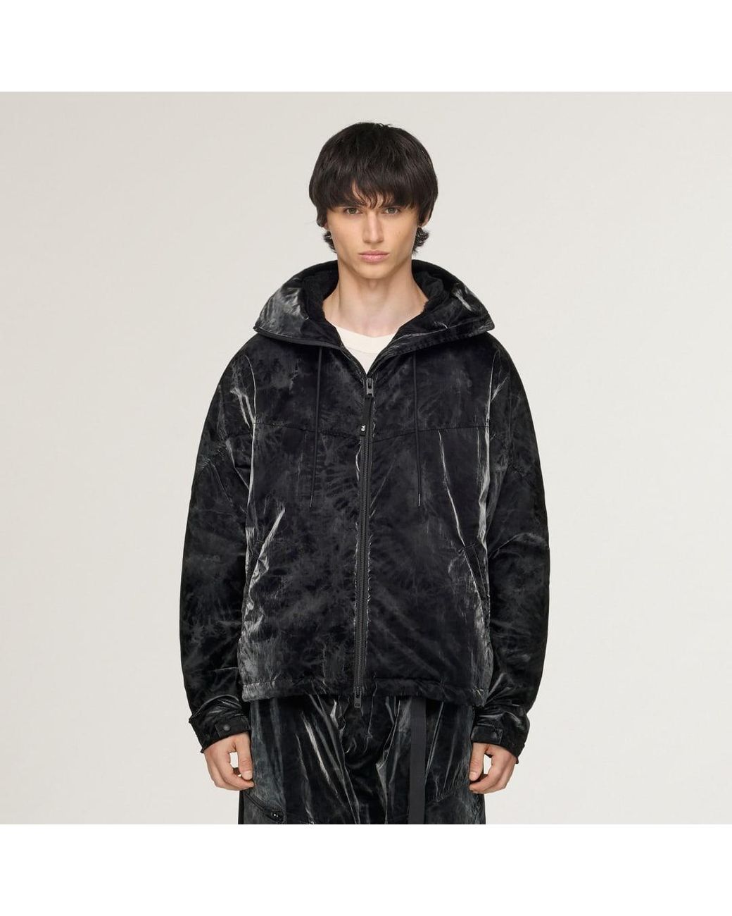 Adidas Black Y-3 Marble Nylon Windbreaker for men