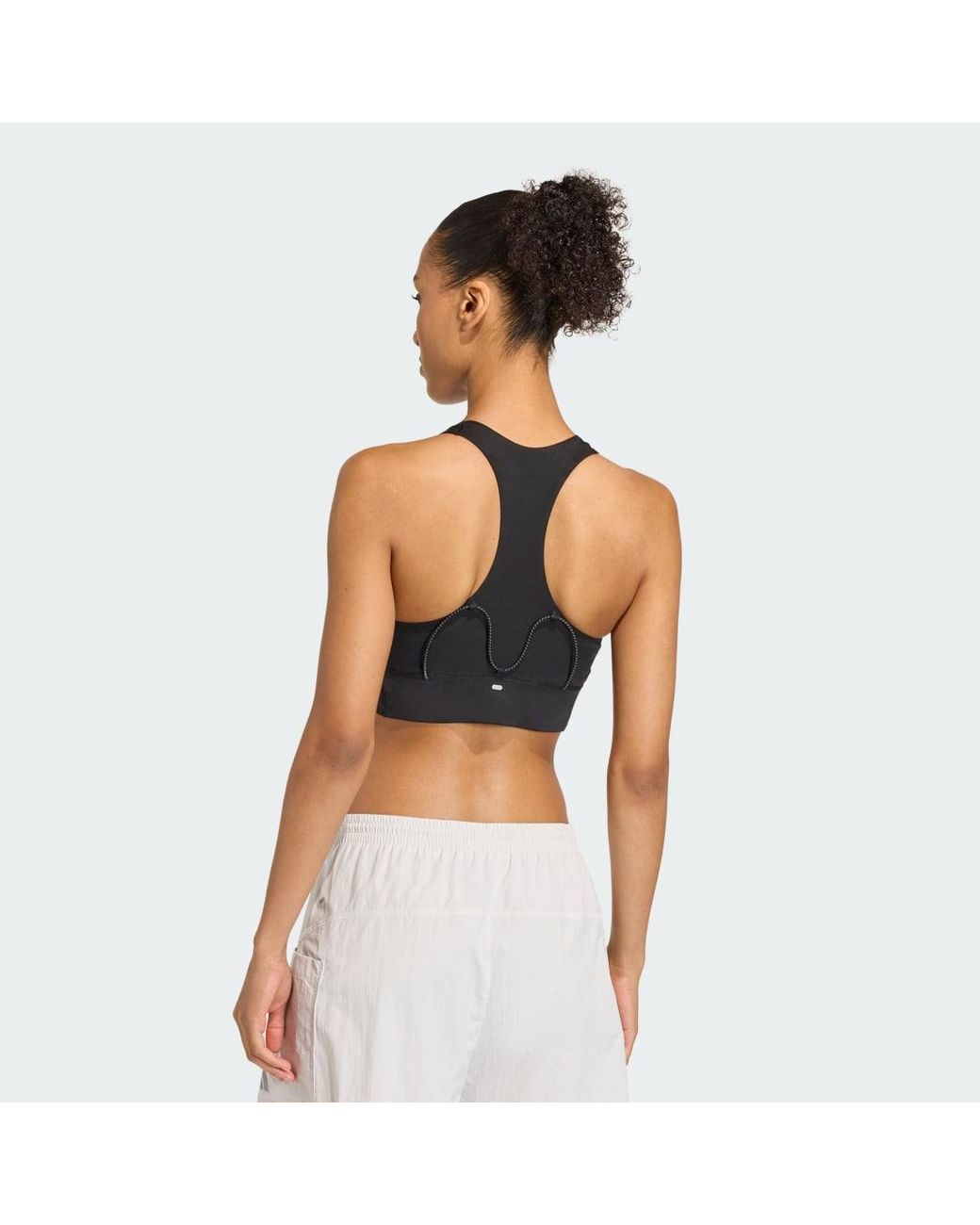 Adidas Black Adi365 Running Pocket Medium Support Bra