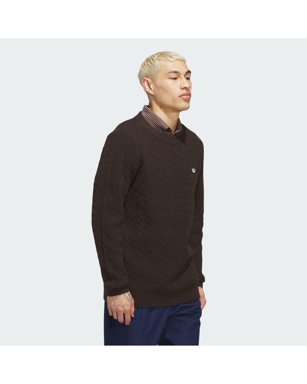 Adidas Originals Black Originals Cableknit Sweater for men