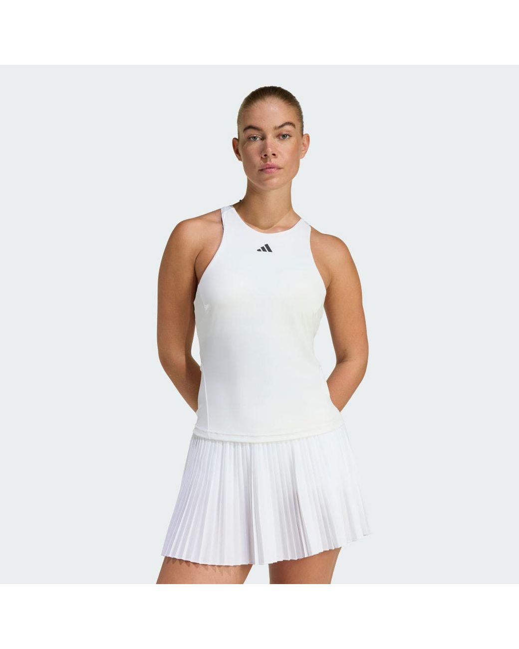Adidas White Tennis Tennis Climacool Y-Tank Ke8863
