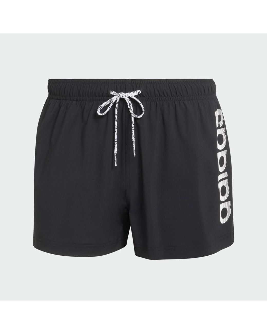 Adidas Blue Logo Stretchy Knit Swim Shorts 3 Inch for men