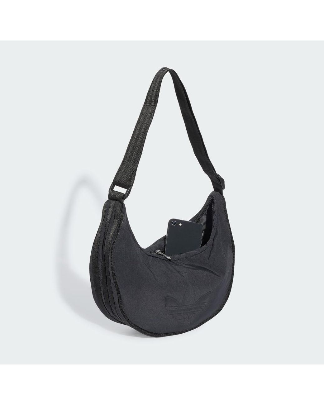 Adidas Black Everyday Icons Half Crescent Handbag