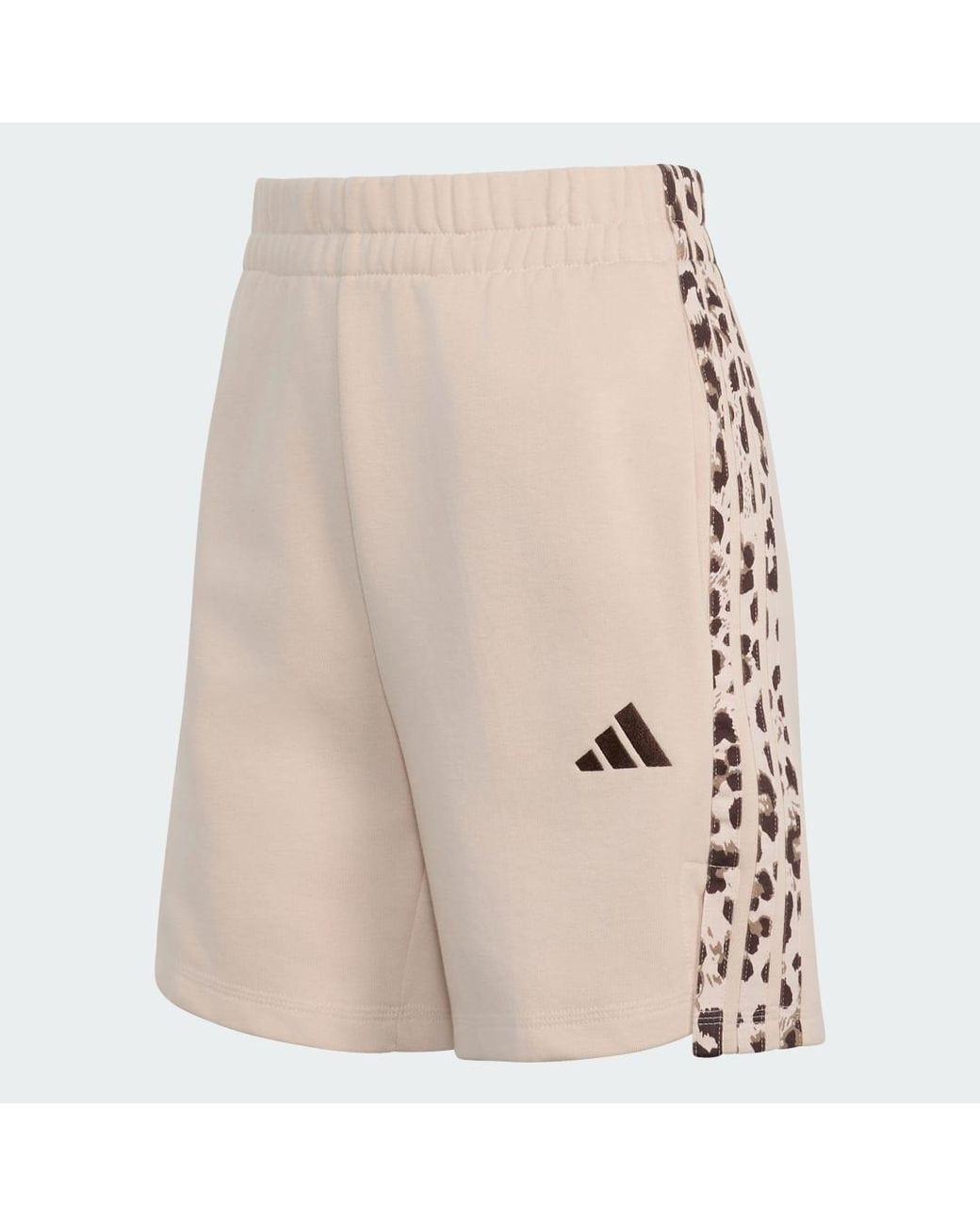 Adidas Natural Seasonal Essentials 3-Stripes Animal Print Shorts