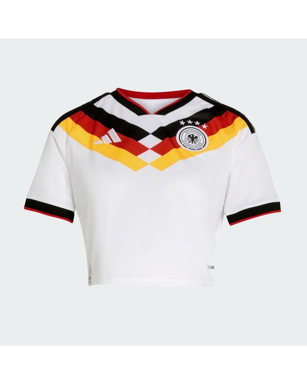 Adidas White Germany 26 Home Cropped Jersey