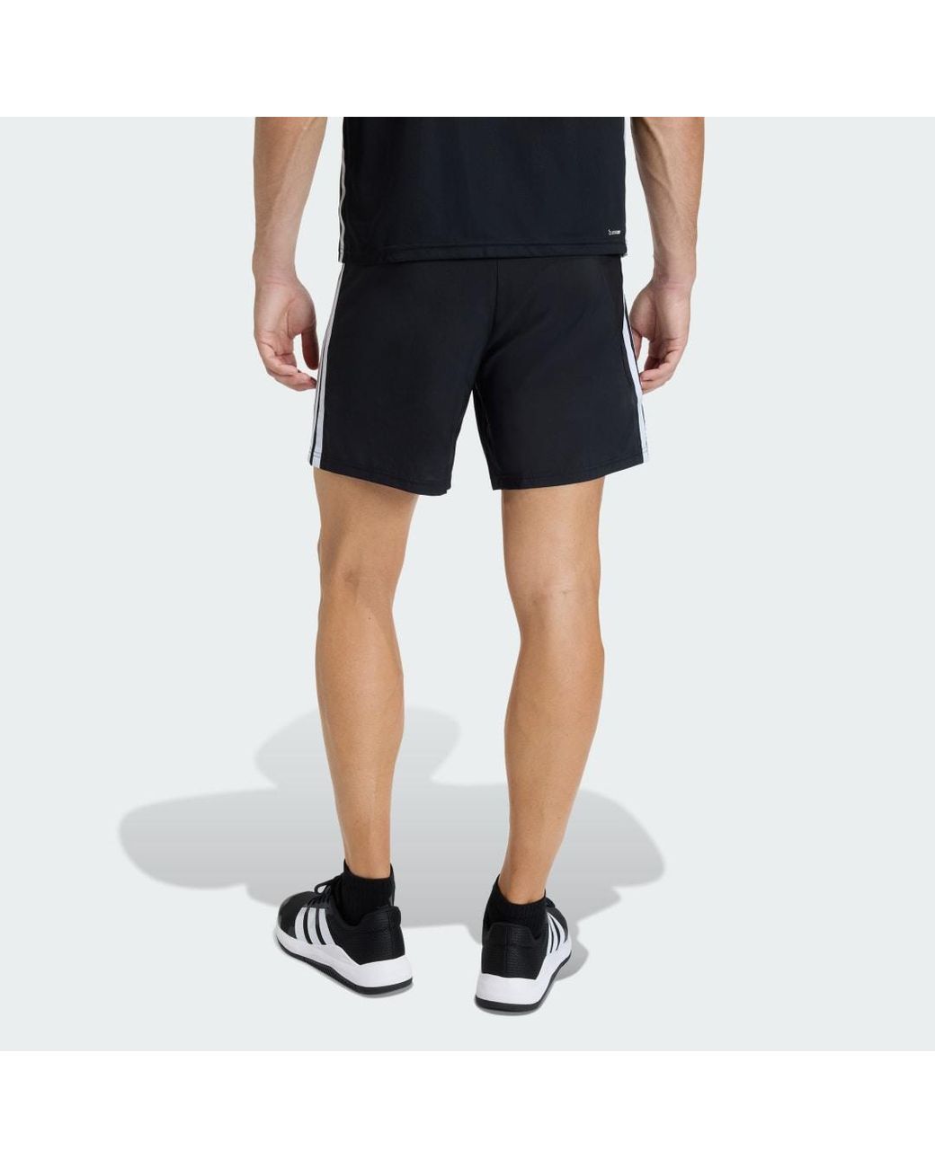 Adidas Blue Workout Essentials Base 3 Stripes Woven Short for men