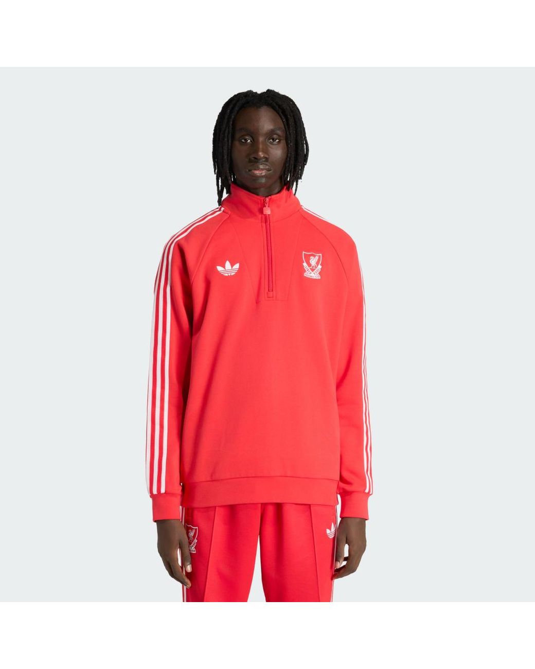 Adidas Red Liverpool Fc Originals Half Zip Top for men