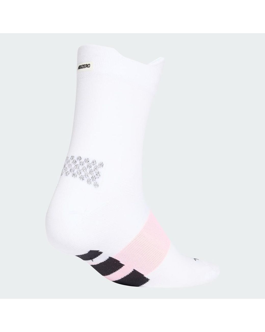 Adidas White Running Adizero Quarter Sock