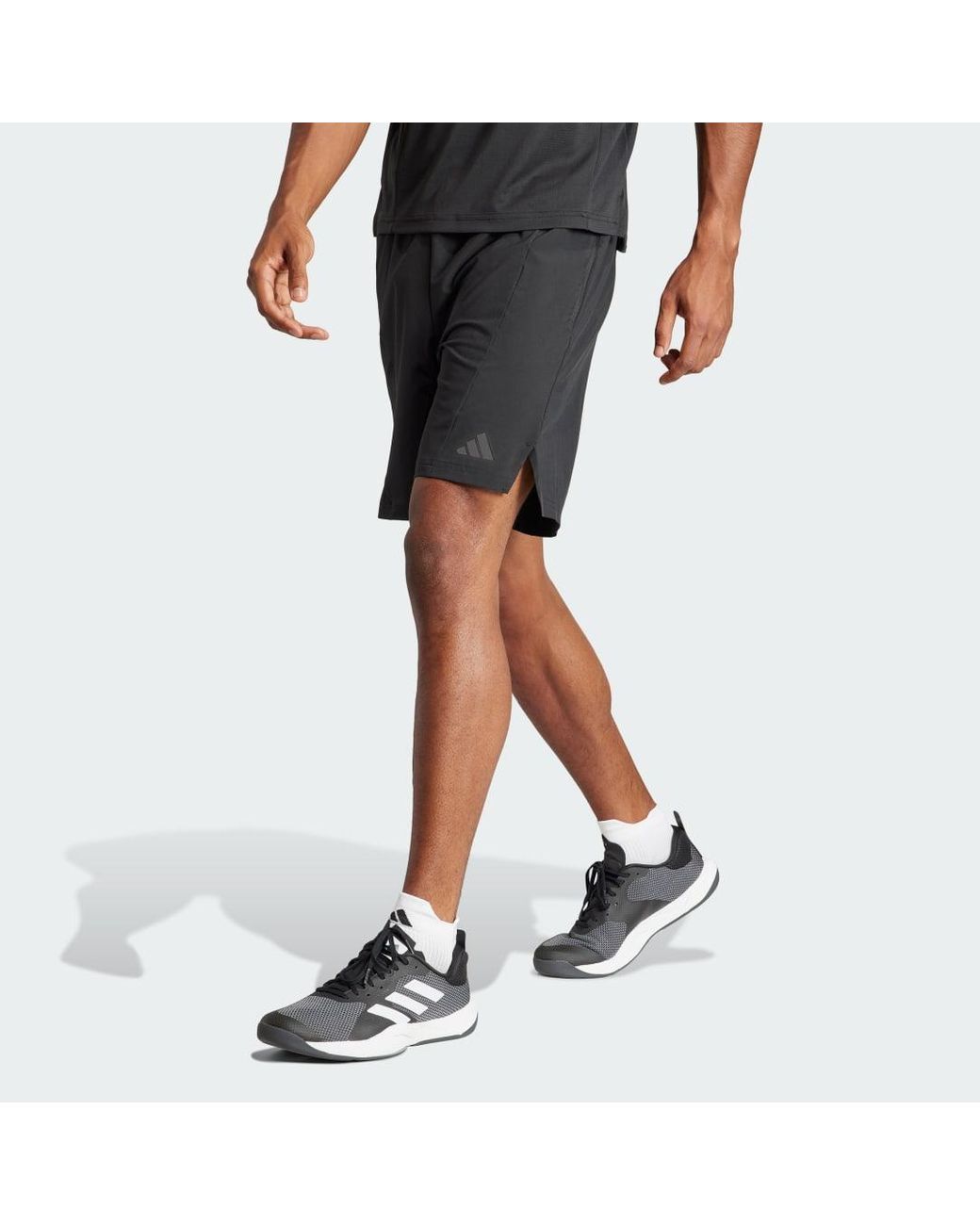Adidas all black training shorts deals