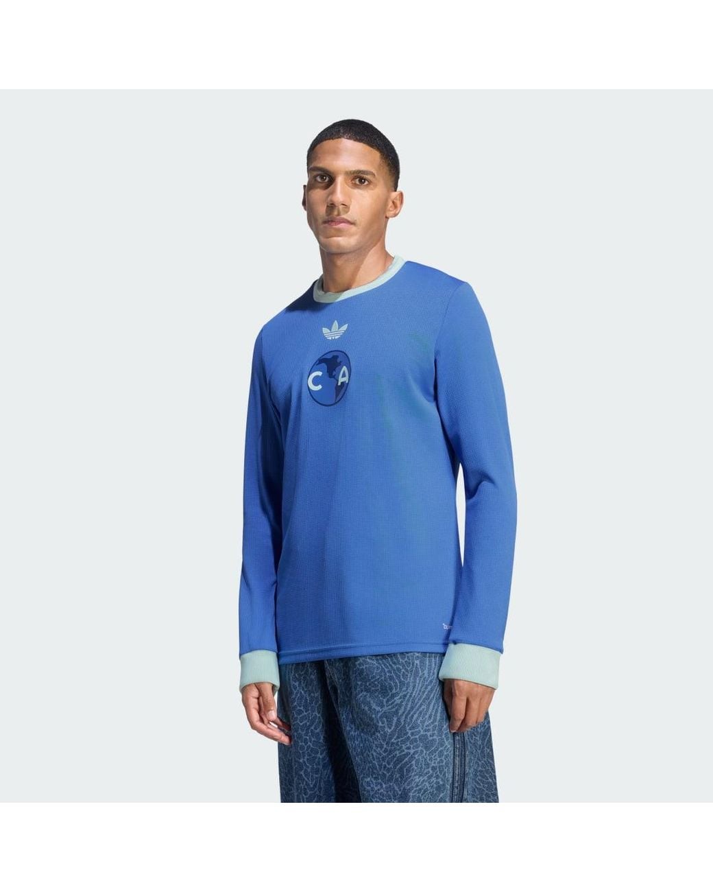 Adidas Blue Club America 26/27 Anniversary Jersey Long Sleeve for men