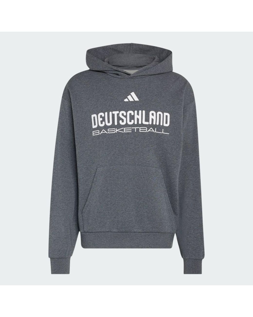 Adidas Gray Dbb Basketball Select Graphics Hoodie for men