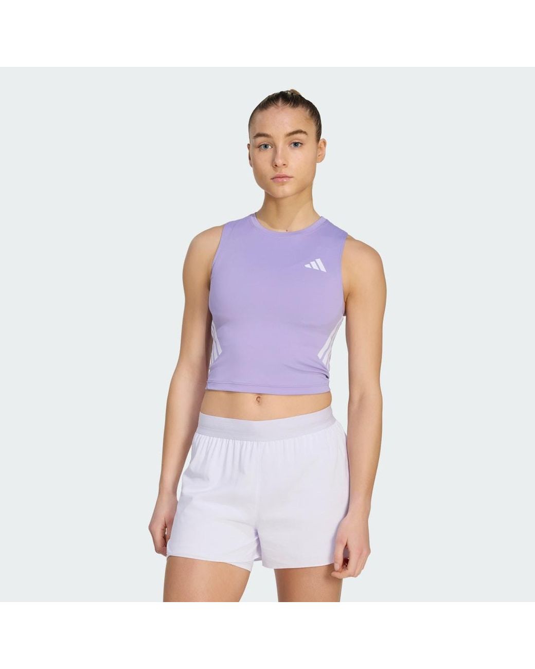 Adidas Blue Adi365 Iconic Running Crop Tank Top