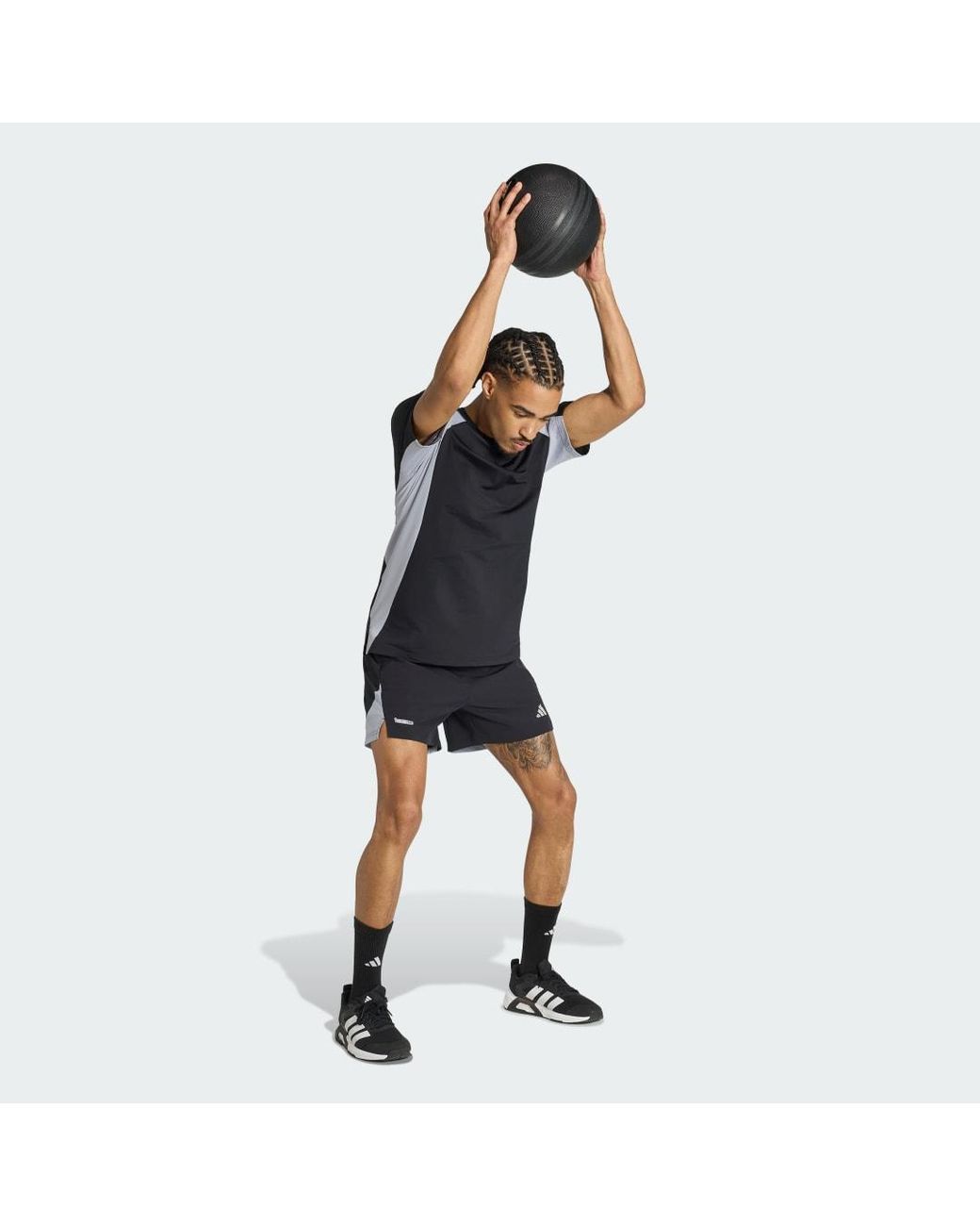 Adidas Black Tech Apparel Colorblock T-Shirt for men