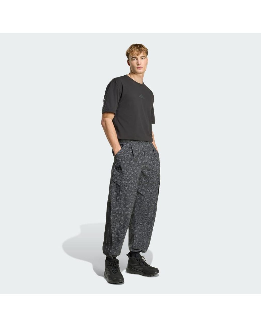Adidas Gray Terrex Xploric Clima365 Cargo Tracksuit Bottoms for men