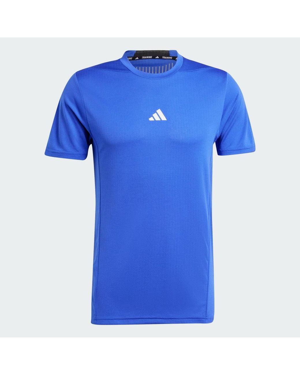 Adidas Blue Designed For Training Hiit Workout Heat.Rdy Tee for men