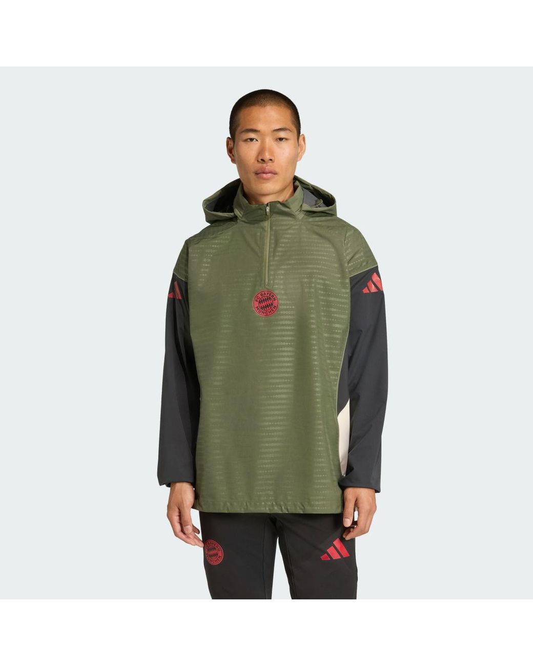 Adidas Green Fc Bayern Tiro 25 Pro Rain Top for men
