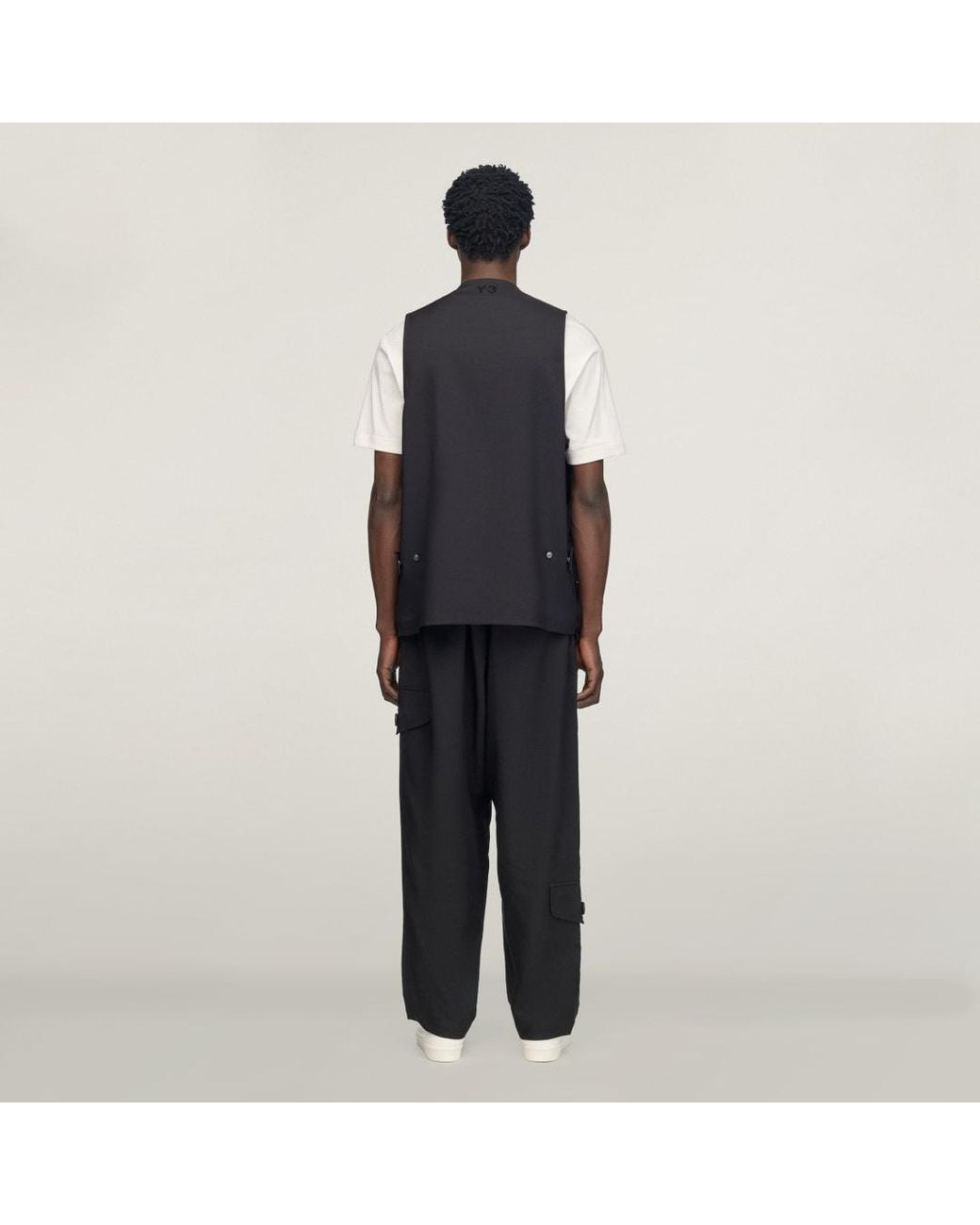 Adidas Blue Y-3 Sport Uniform Pocket Vest for men